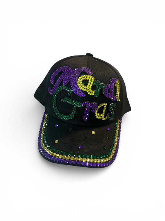 Mardi Gras Rhinestone Cap
