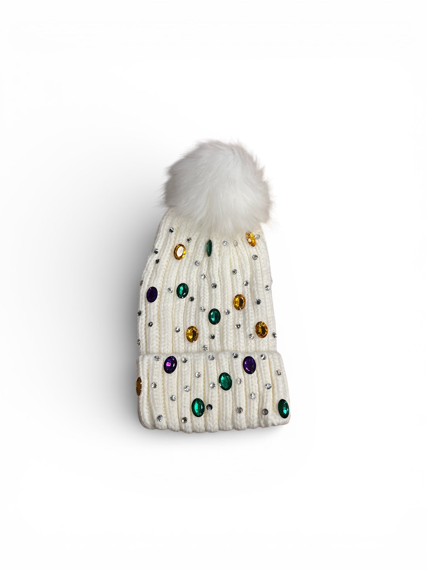 Mardi Gras Stone Beanie