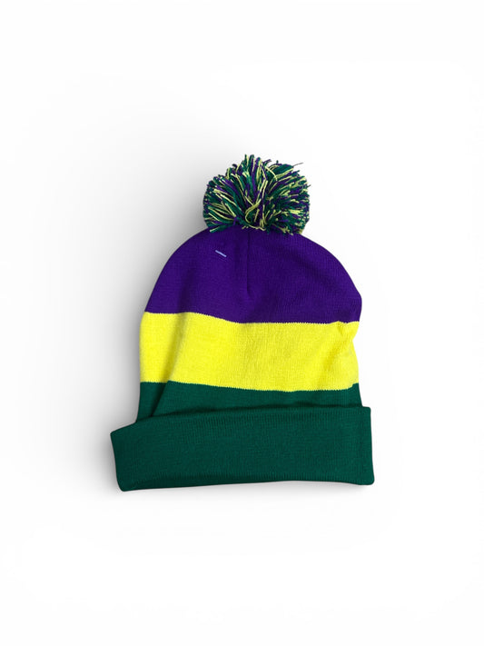 Mardi Gras Stripe Beanie
