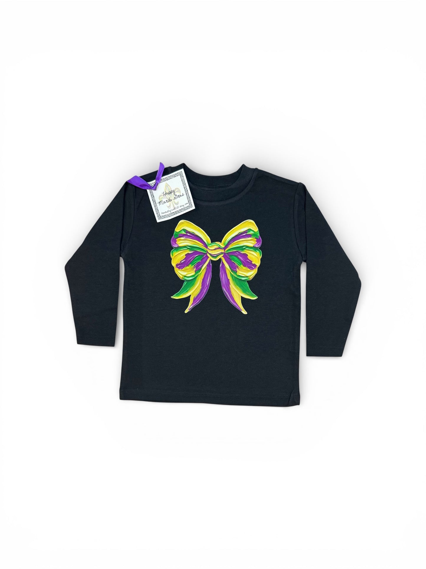 Mardi Gras Bow Toddler Shirt