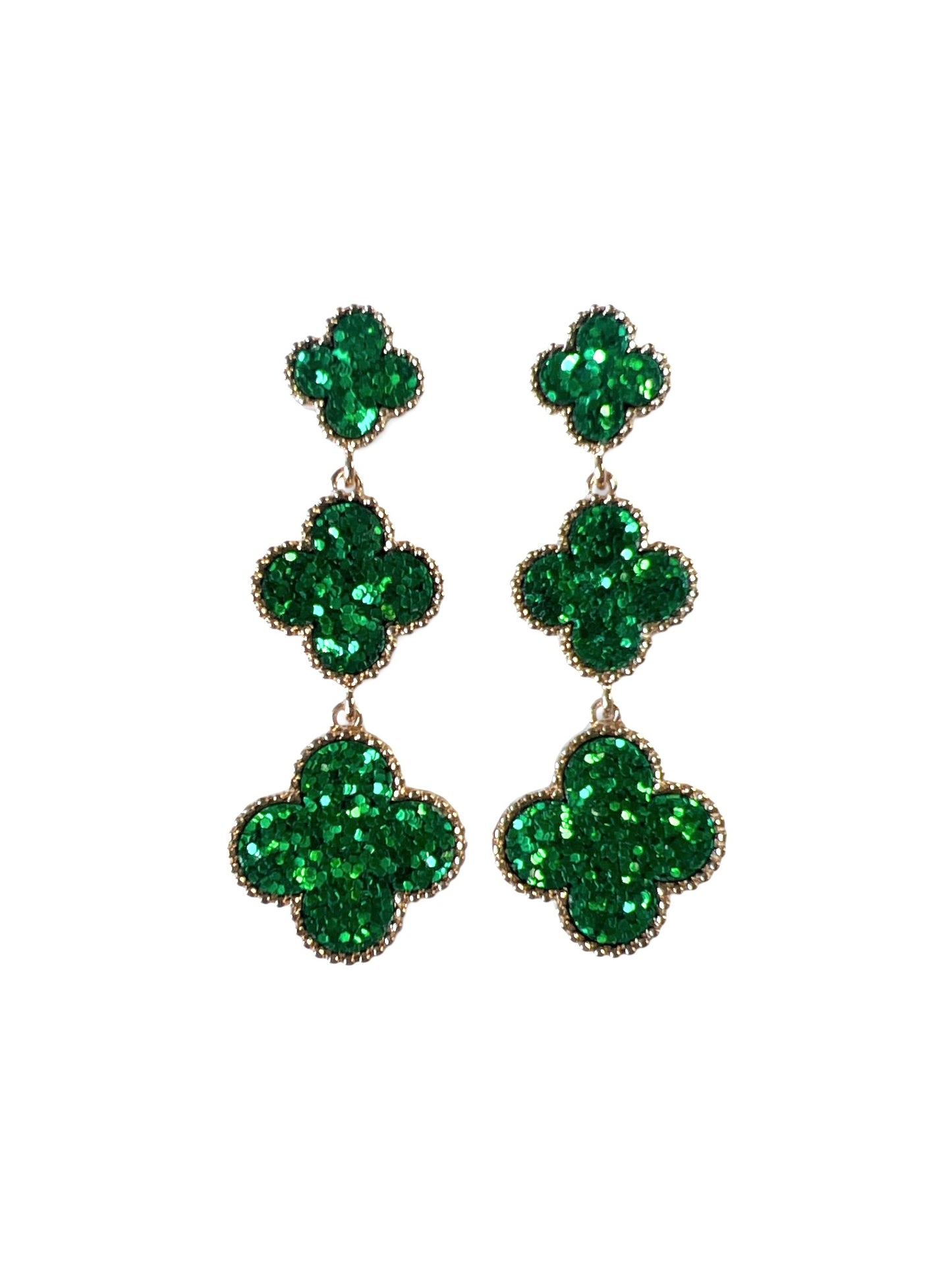 St Patrick's 3 teardrop earrings