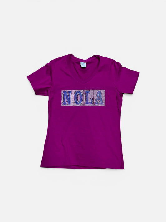 NOLA Tile Shirt Raspberry