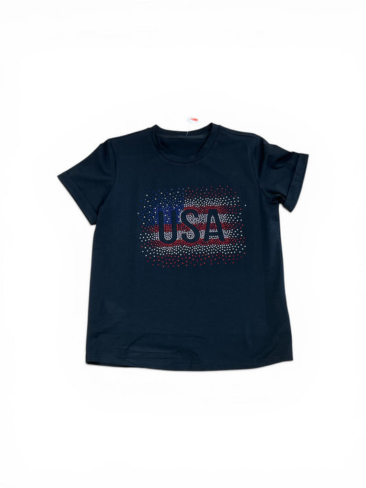 Rhinestone American Flag Shirt