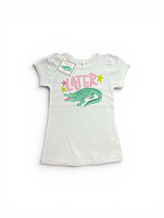 Later Alligator Toddler Girl Shirt