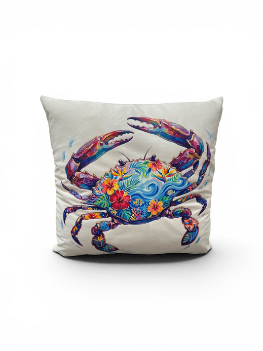 Floral Crab Pillow