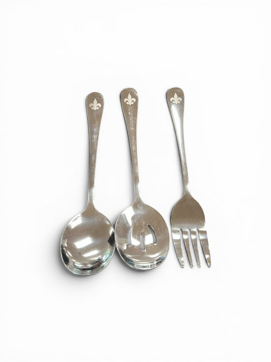3pcs Fleur De Lis Serving Set