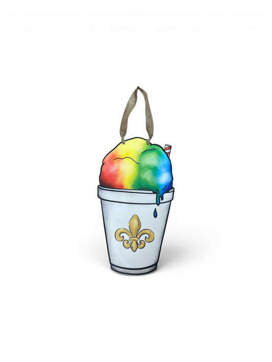 Snoball Fleur De Lis Door Hanger