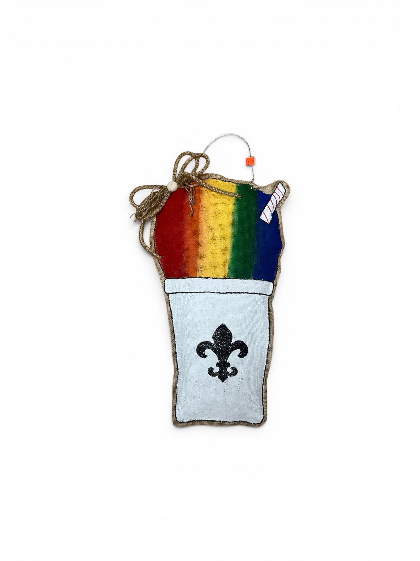 Snoball Burlap Door Hanger