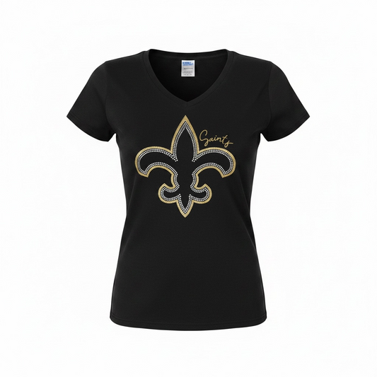 Glitter saints with Fleur De lis T-shirt