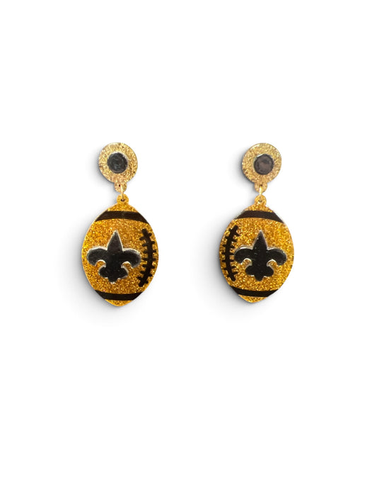 Saints Glitter Earrings