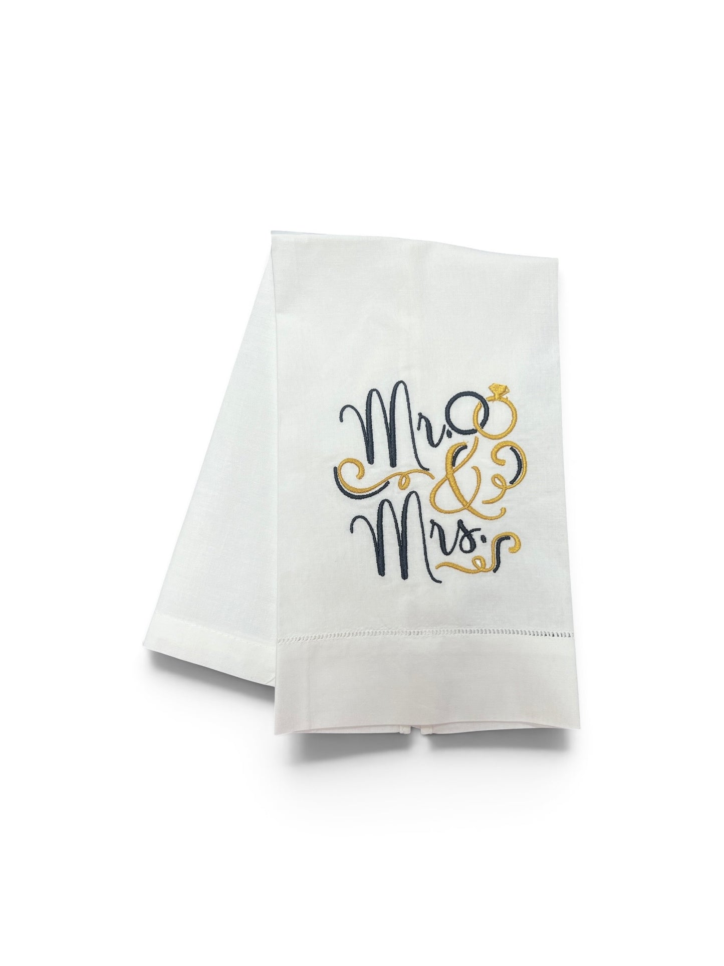 Mr. & Mrs. Embroidered Towel