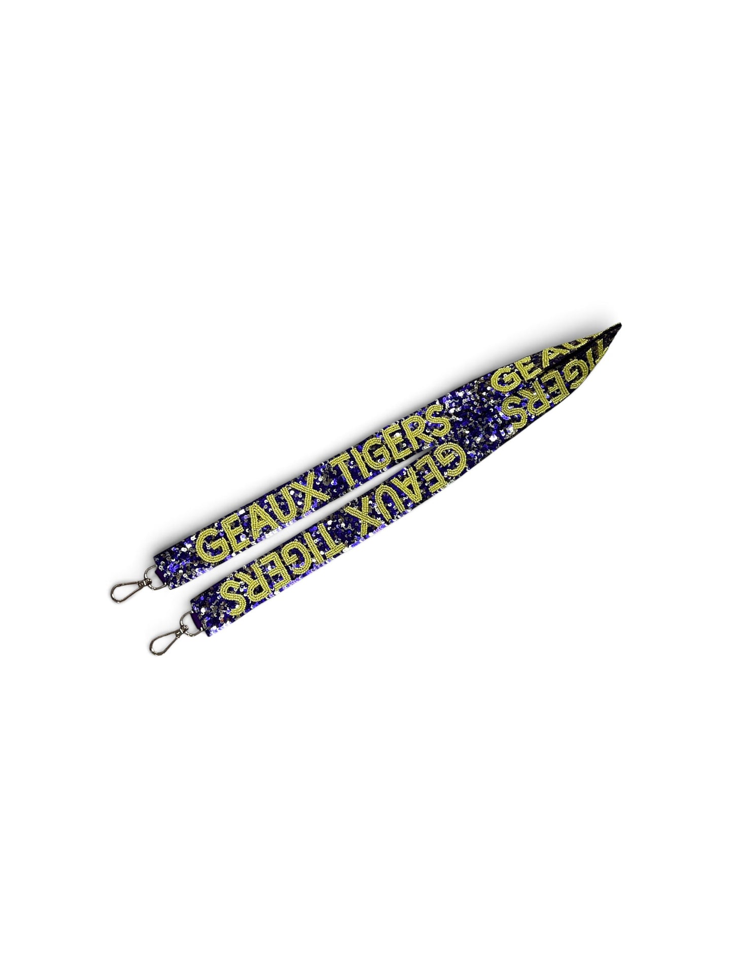 Sequin and seed bead Tiger Purse Strap