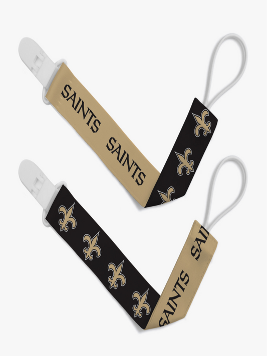 Saints NFL Pacifier Clip