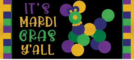 Mardi Gras Bead dog switch mat