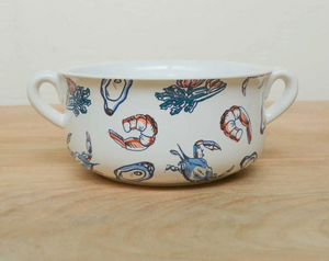 Ceramics- Double Handle LA Love Gumbo Bowl