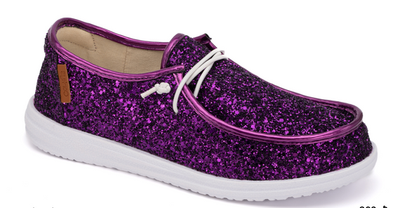 Shoes- Purple Glitter Kayak