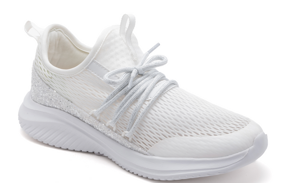 Shoes- White Chunky Glitter Tennis shoe