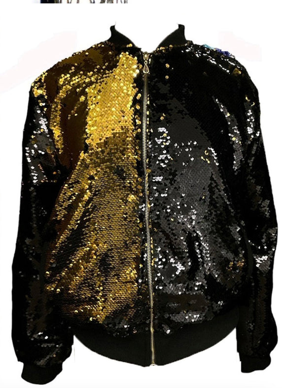 Apparel- Black & Gold Sequin Jacket