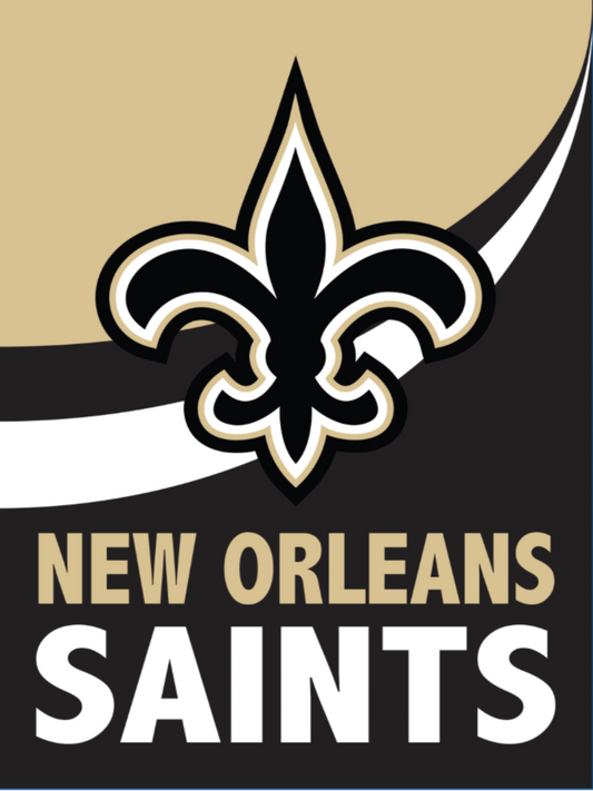 New orleans saints burlap flag