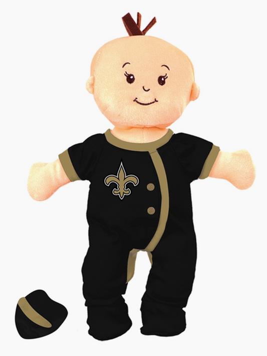 New Orleans Saints baby fan doll