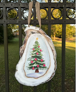 Door Hanger - Christmas Oyster Shell