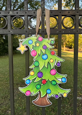 Door Hanger- Grinch Tree