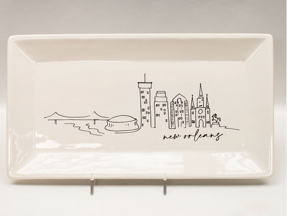 Ceramic & Platters - Skyline rectangle platter