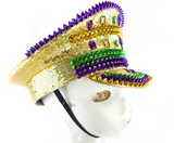 Accessories- Gold glitter police hat