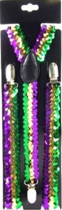 Accessories - Mardi Gras Sequin Suspenders