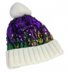 Apparel - Mardi Gras Pom Pom Hat