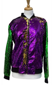 Apparel - Mardi Gras color block jacket