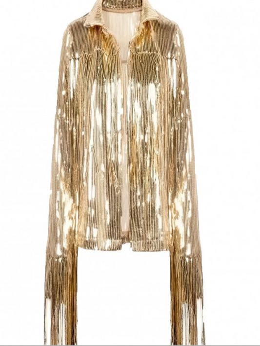 Gold Jacket with fringe