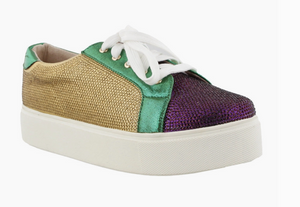 Mardi Gras multistone tennis shoe