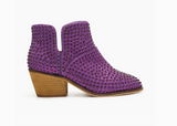 Purple Rhinestone Boots