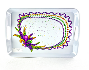 Mardi Gras Rectangle Melamine Platter