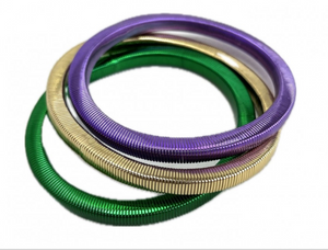 Mardi Gras Stretch Bangle bracelets