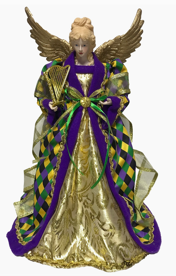 Mardi Gras Angel Tree topper