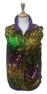 Mardi Gras Sequin Vest