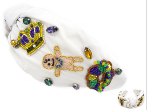 Mardi Gras King Cake baby headband