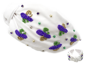 Mardi Gras Fleur de lis headband