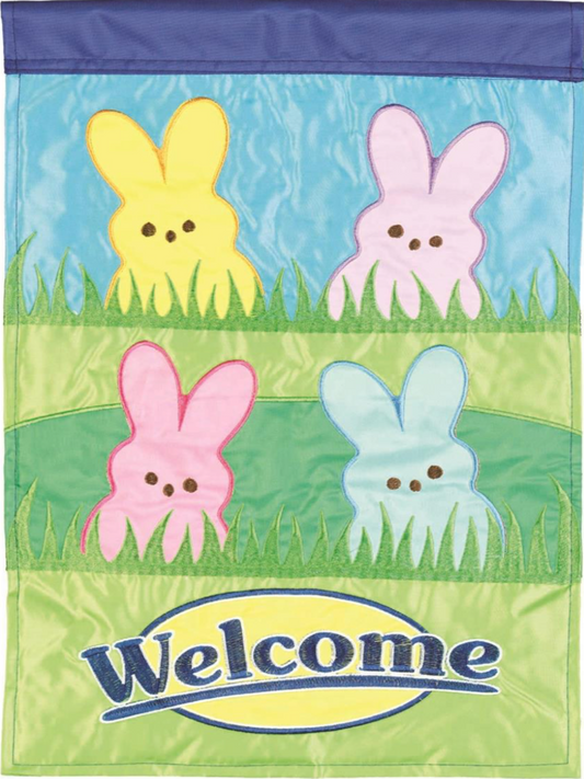 Easter Welcome Peeps Flag