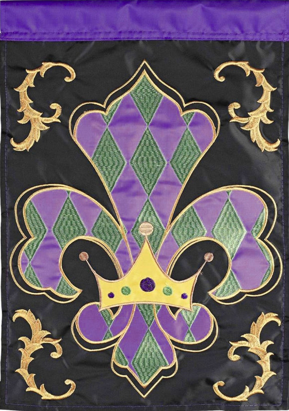 Mardi Gras Fleur De lis Flag