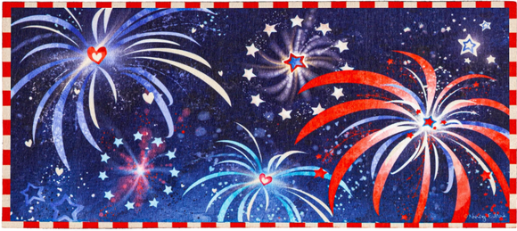 Independence Day Fireworks Switch Mat