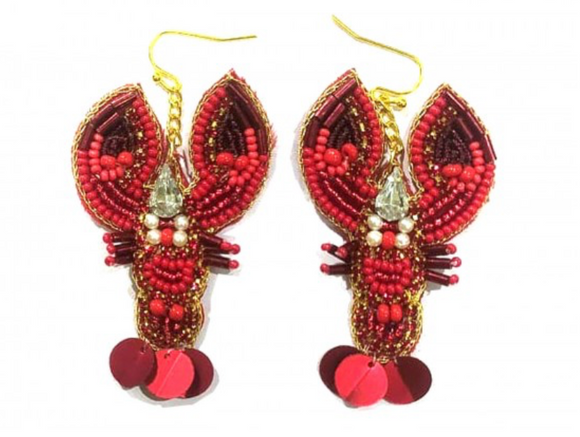 Crawfish Sequin Earrings