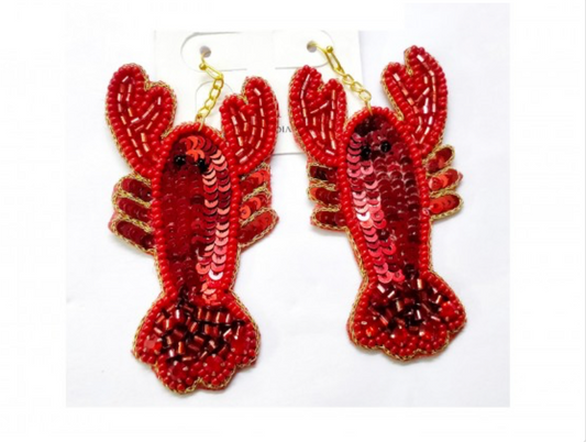 Crawfish Dangle Earrings