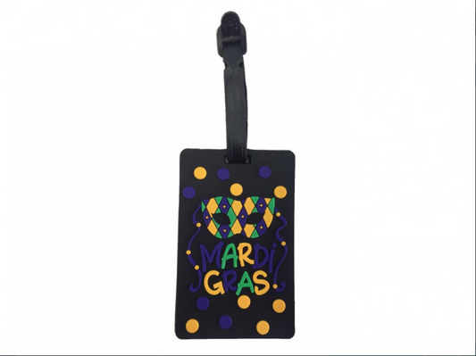 Mardi Gras Mask Luggage Tag