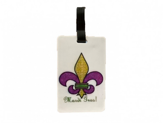 Mardi Gras Fleur De Lis Luggage tag