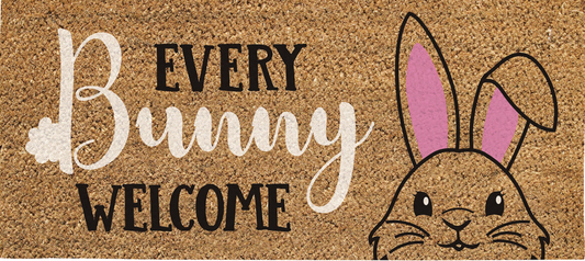 Every Bunny Welcome Coir switch mat