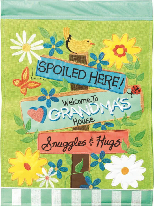 Welcome to Grandmas house garden flag