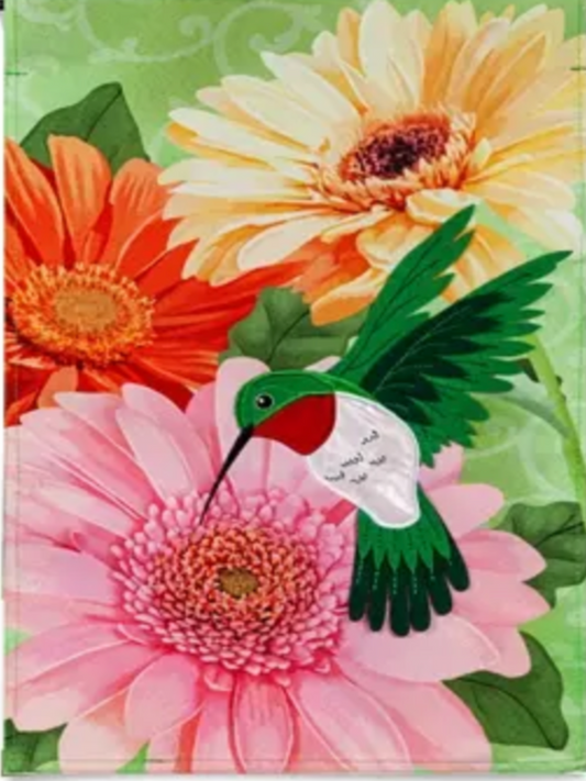 Hummingbird Garden Flag